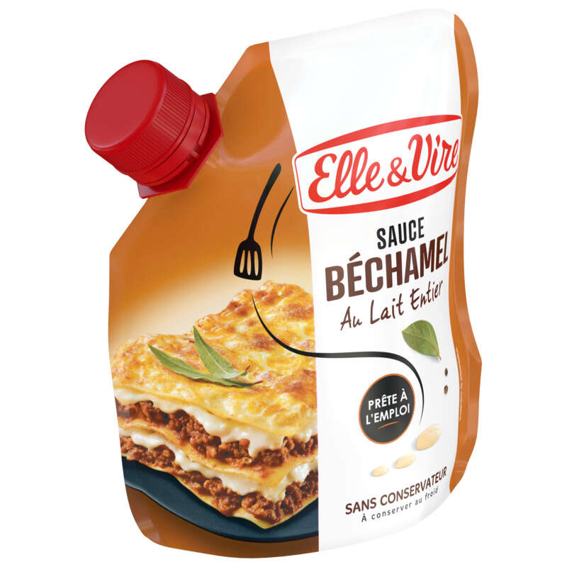 Elle & Vire Sauce béchamel au lait entier format poche 33cl Elle&Vire Sauce béchamel au lait entier format poche 33cl