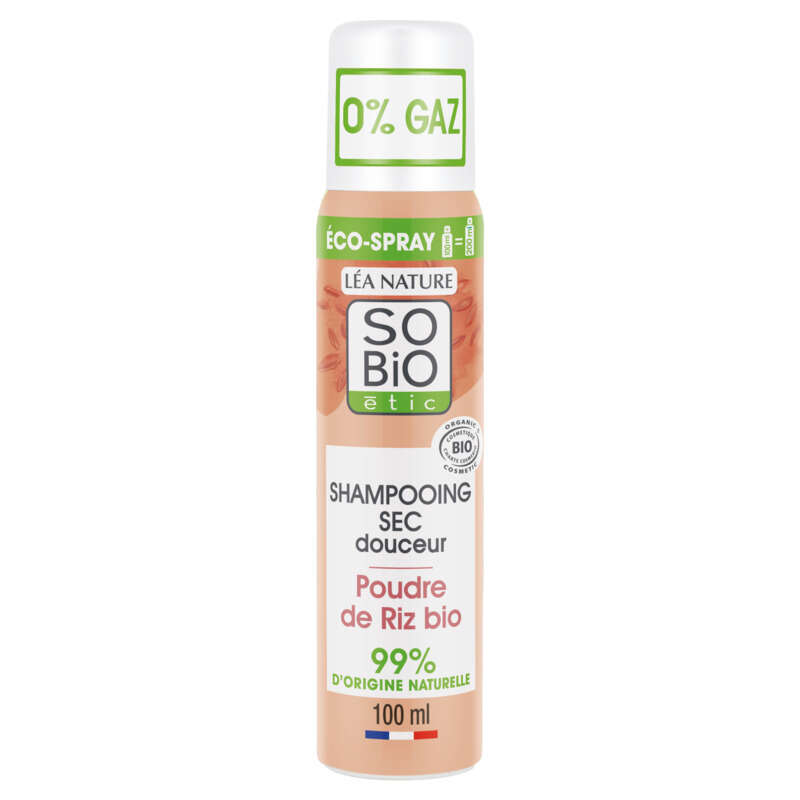 SO'BIO Shampooing sec douceur Poudre de riz Bio 100ml SO'BIO Shampooing sec douceur Poudre de riz Bio 100ml