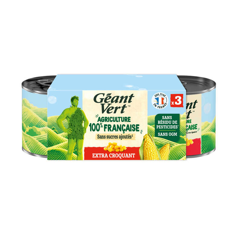 Geant Vert Maïs Doux Extra Croquant 3x140g Geant Vert Maïs Doux Extra Croquant 3 x 140g