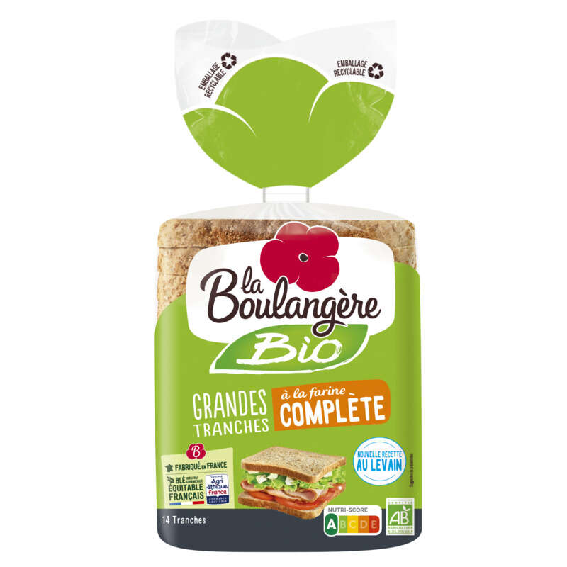 La Boulangère Pain de mie complet Bio 500g La Boulangère Pain de mie complet Bio 500g