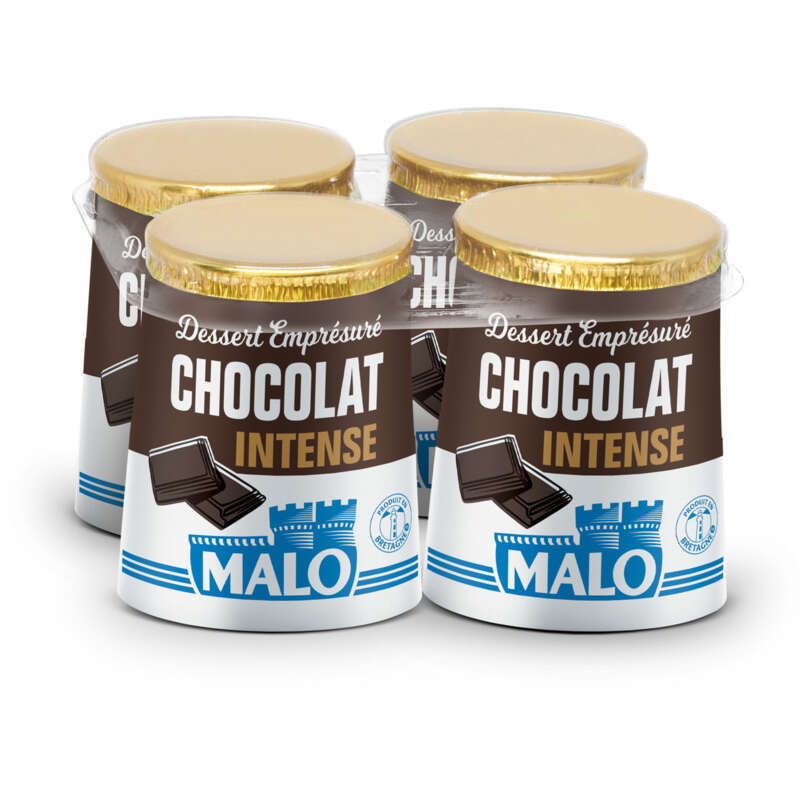 Malo Emprésuré Chocolat Intense 4x125g Malo Emprésuré Chocolat Intense 4x125g