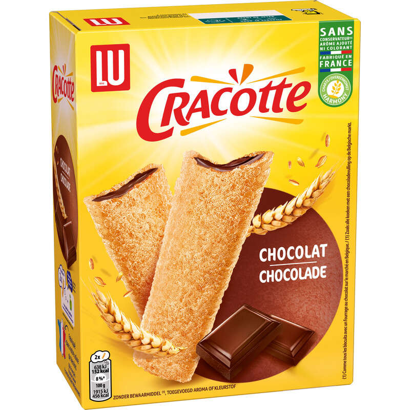 Lu Cracotte Biscottes fourées au Chocolat 200g Lu Cracotte Biscottes fourées au Chocolat 200g