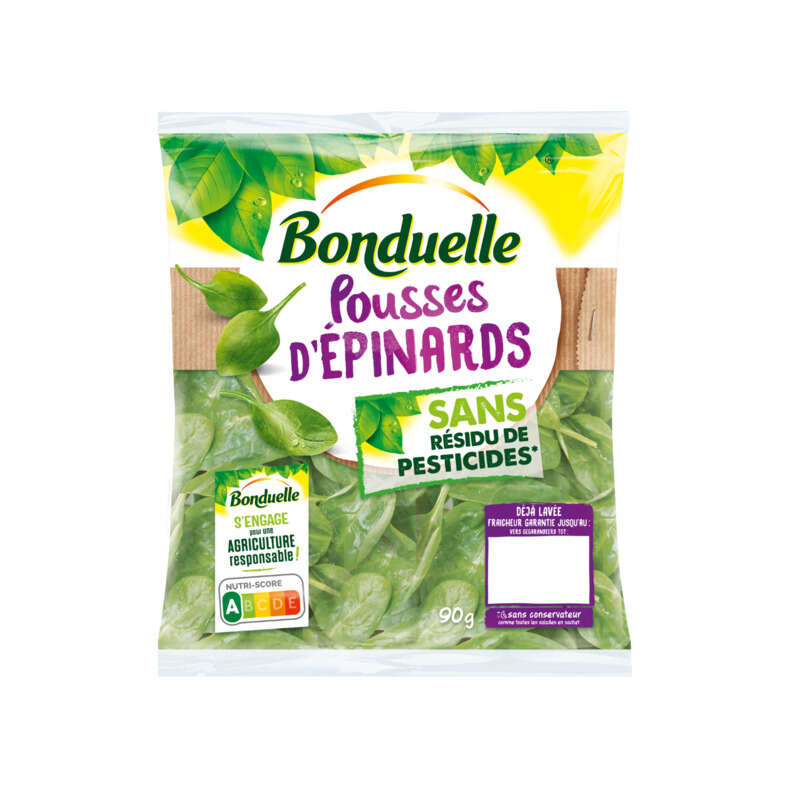 Bonduelle Pousses d'épinards 90g Bonduelle Pousses d'épinards 90g