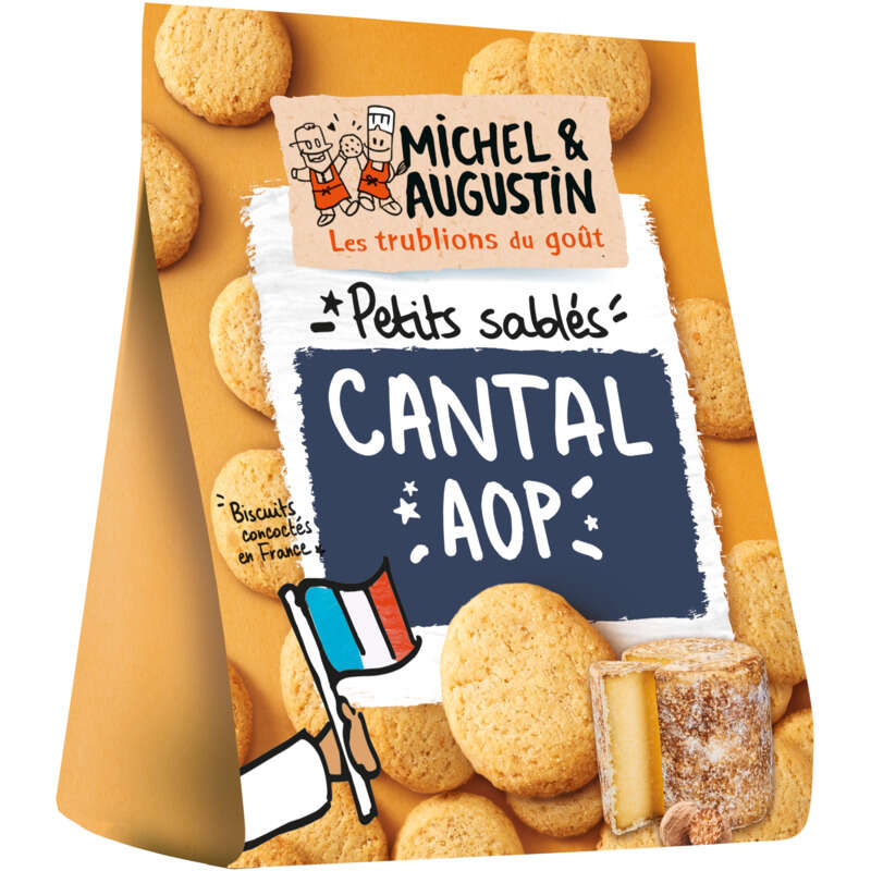 Michel & Augustin Sablés cantal AOP et noix de muscade 100g Michel & Augustin Sablés cantal AOP et noix de muscade 100g