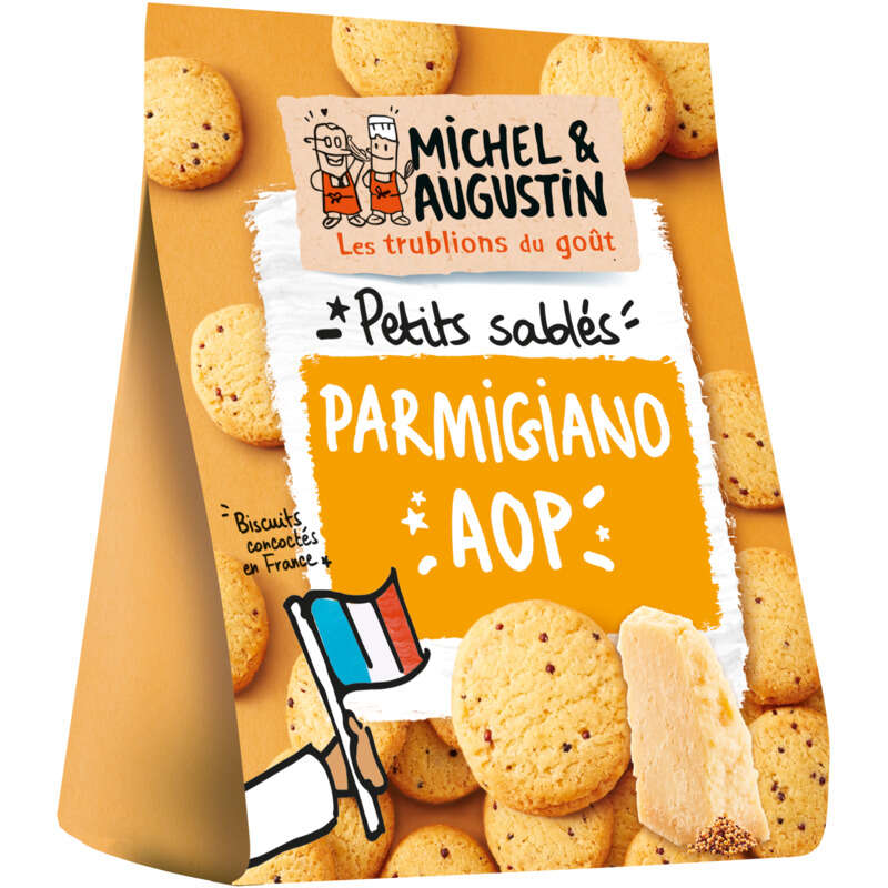 Michel & Augustin Petits Sablés Parmigiano Reggiano Aop 100g Michel et Augustin Petits Sablés Parmigiano Reggiano Aop 100g