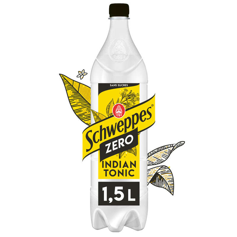 Schweppes Zéro Indian Tonic la bouteille de 1,5L