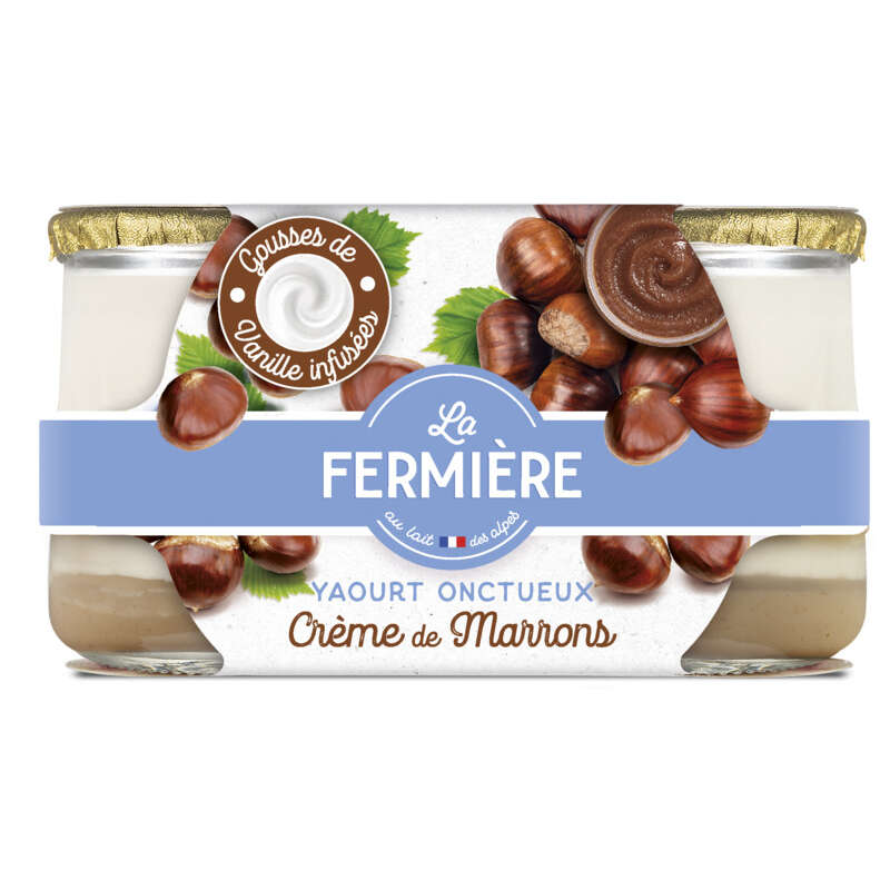 La Fermière Yaourt Brassé Crème De Marrons 2x160g La Fermière Yaourt Brassé Crème De Marrons 2x160g