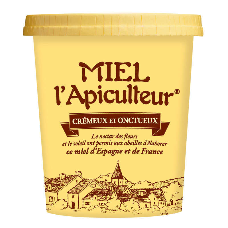 Miel l'Apiculteur Miel de nos Terroirs Crémeux Pot Carton 500g Miel l'Apiculteur®_Miel de nos Terroirs Crémeux Pot Carton 500g