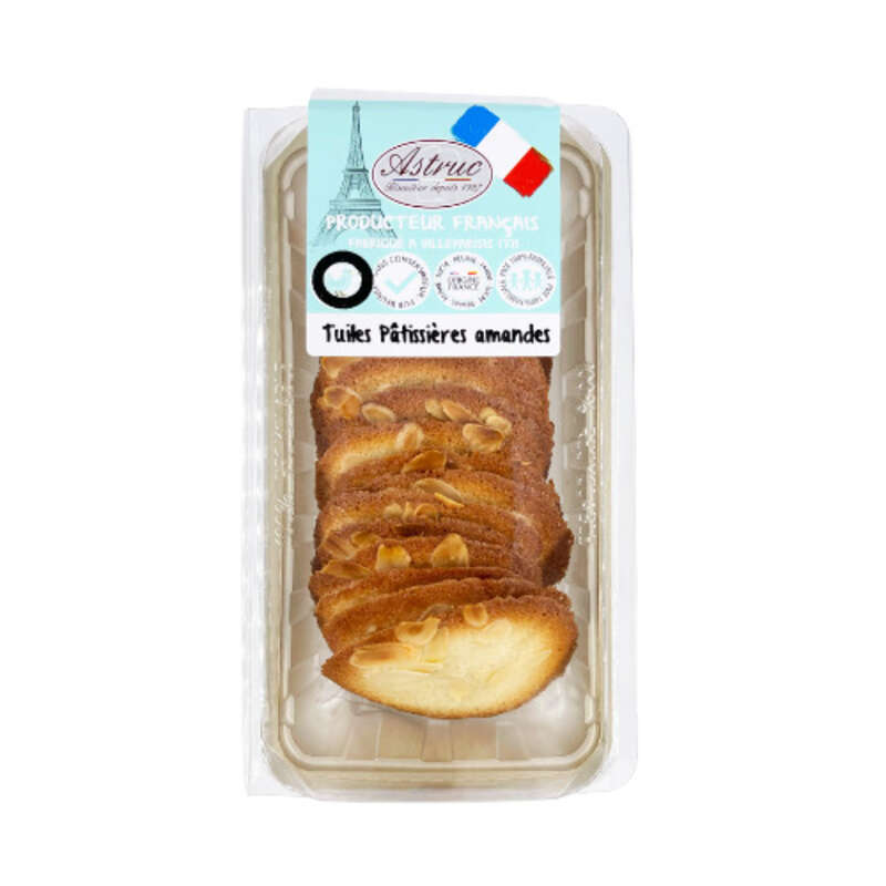 Biscuiterie Astruc Tuiles Pâtissières Amandes 140g Biscuiterie Astruc Tuiles Pâtissières Amandes 140g