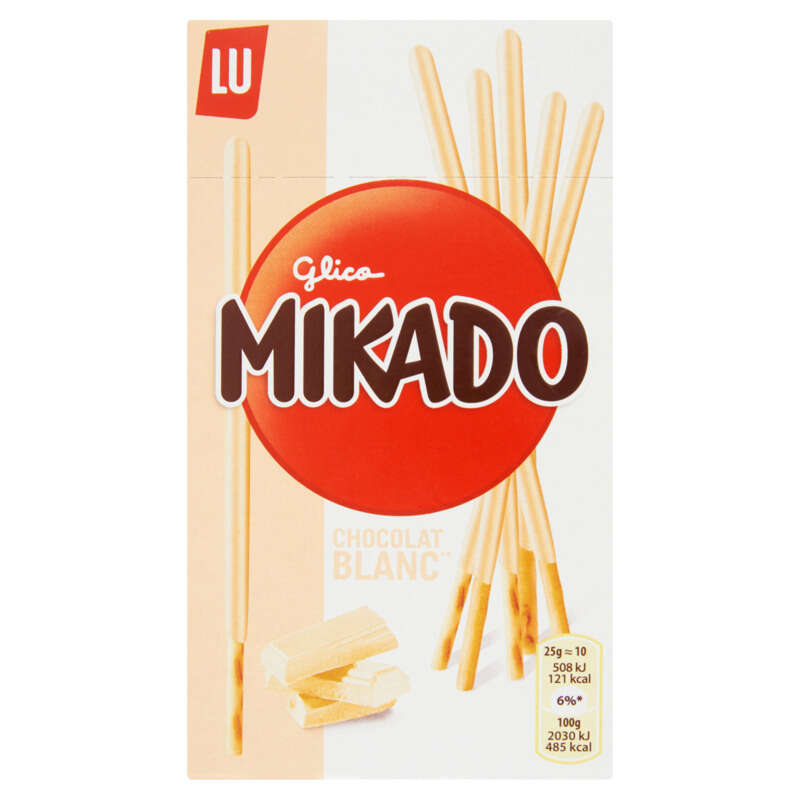 Lu Mikado Biscuits nappés au Chocolat Blanc 90g