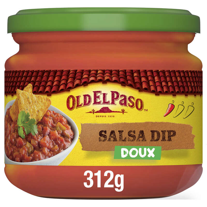 Old El Paso Sauce apéritif Salsa Dip Douce oignons et poivrons 312g Old El Paso Sauce apéritif Salsa Dip Douce oignons et poivrons 312g