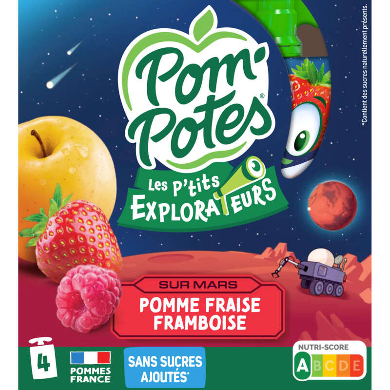 Pom'potes compotes les p'tits explorateurs 4x90g