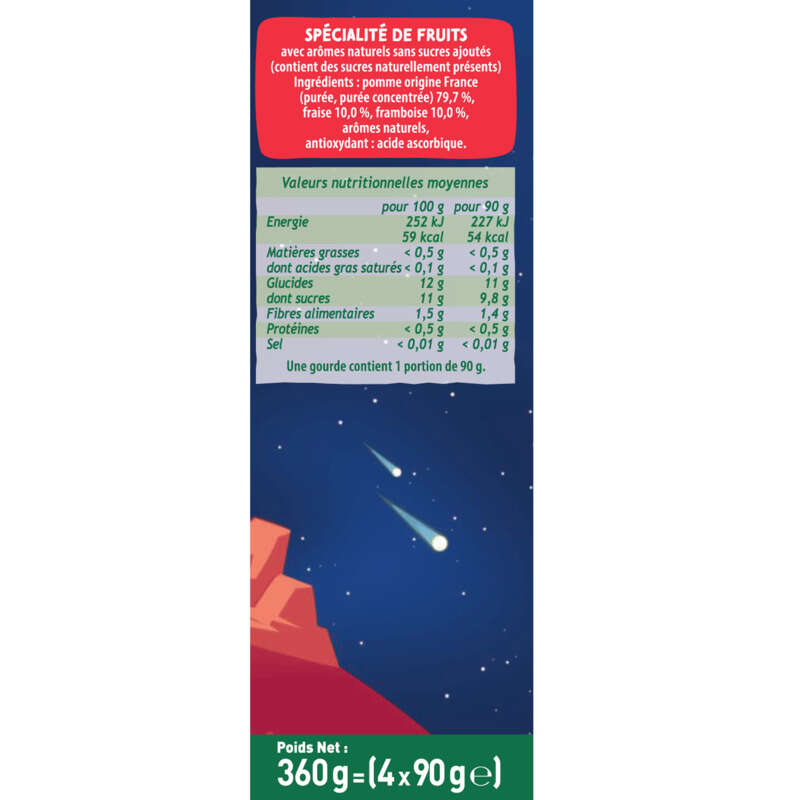 Pom'potes compotes les p'tits explorateurs 4x90g