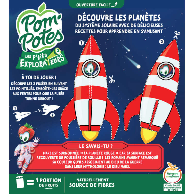 Pom'potes compotes les p'tits explorateurs 4x90g