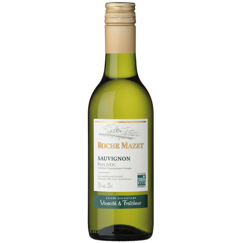 Roche Mazet Sauvignon, Vin Blanc Sec De Pays D'Oc, Cuvée Spéciale, 12% Vol. 25cl Roche Mazet Sauvignon, Vin Blanc Sec De Pays D'Oc, Cuvée Spéciale, 12% Vol. 25cl