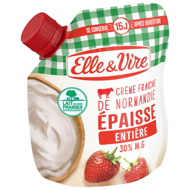 Elle & Vire Crème De Normandie Épaisse Entière 30% M.G.. 33cl Elle & Vire Crème De Normandie Épaisse Entière 30% M.G.. 33cl