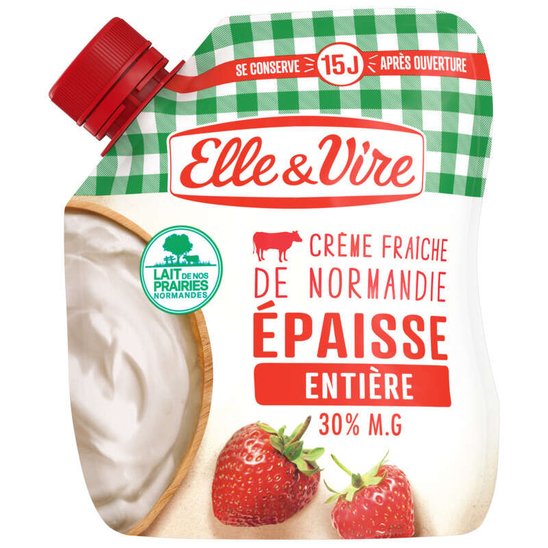 Elle & Vire Crème De Normandie Épaisse Entière 30% M.G.. 33cl