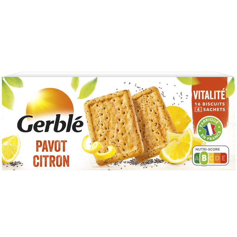 Gerblé Biscuit pavot citron 200g Gerblé Biscuit pavot citron 200g