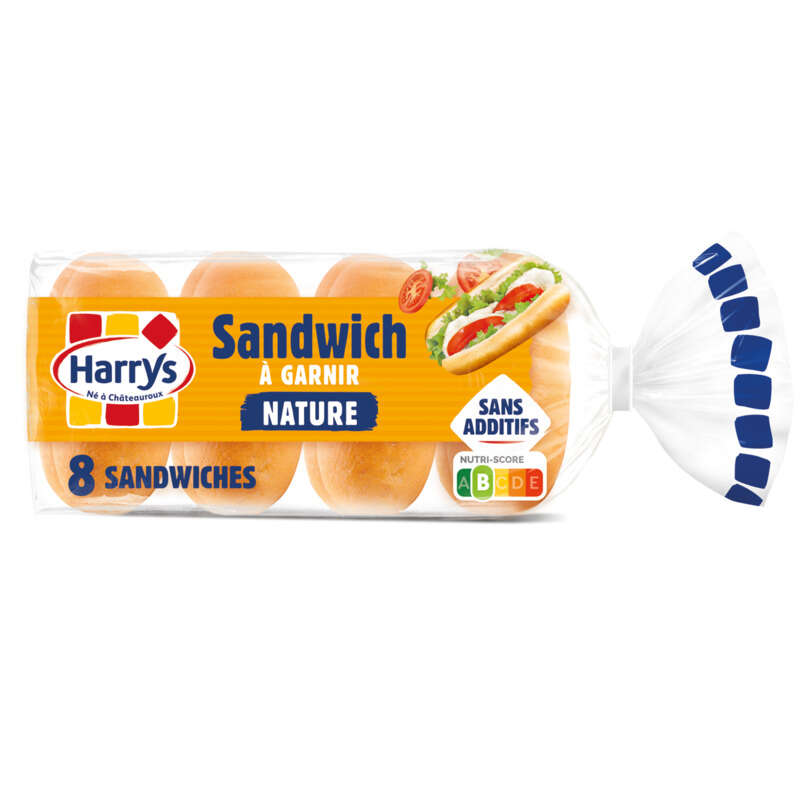Harrys Pain sandwich Nature sans additifs x8 360g Harrys Pain sandwich Nature sans additifs x8 360g