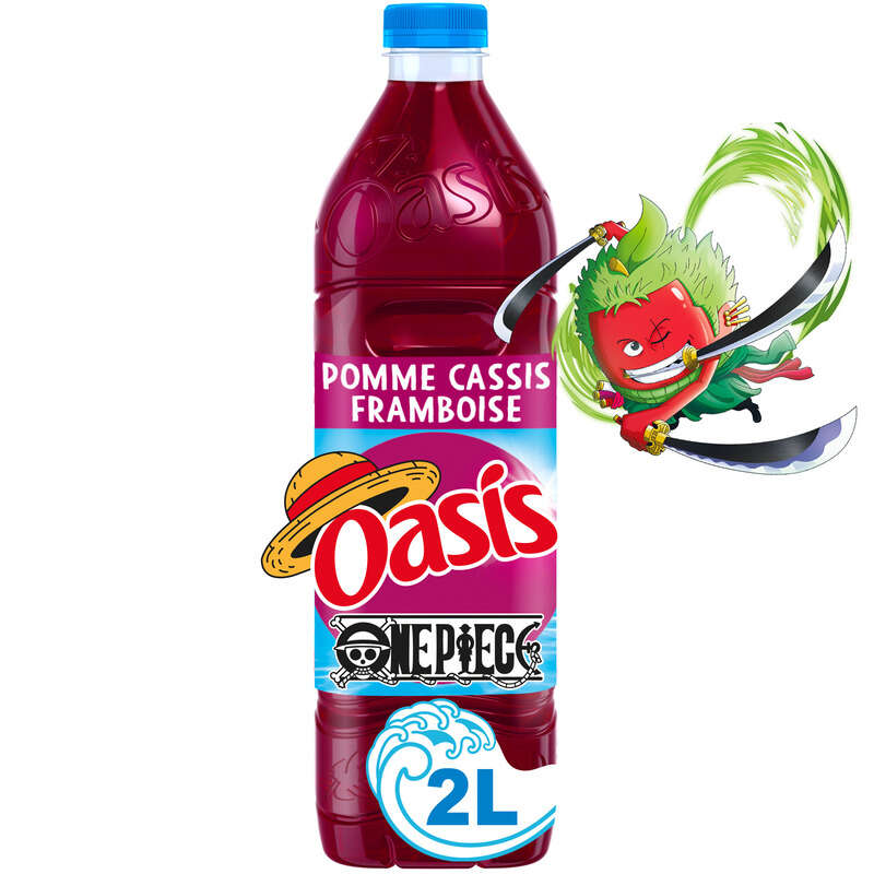 Oasis Pomme Cassis Framboise Boisson aux fruits plate la bouteille de 2L