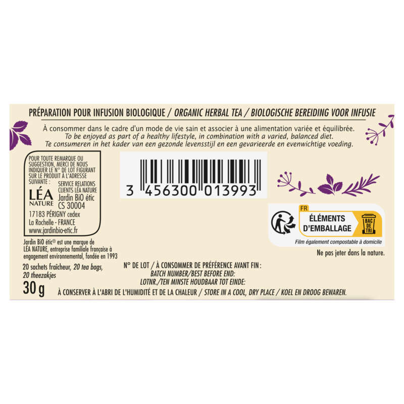 Jardin Bio Infusion ventre plat 20 - 30g