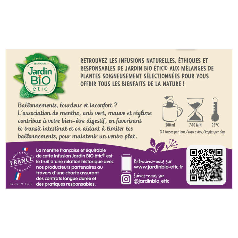 Jardin Bio Infusion ventre plat 20 - 30g
