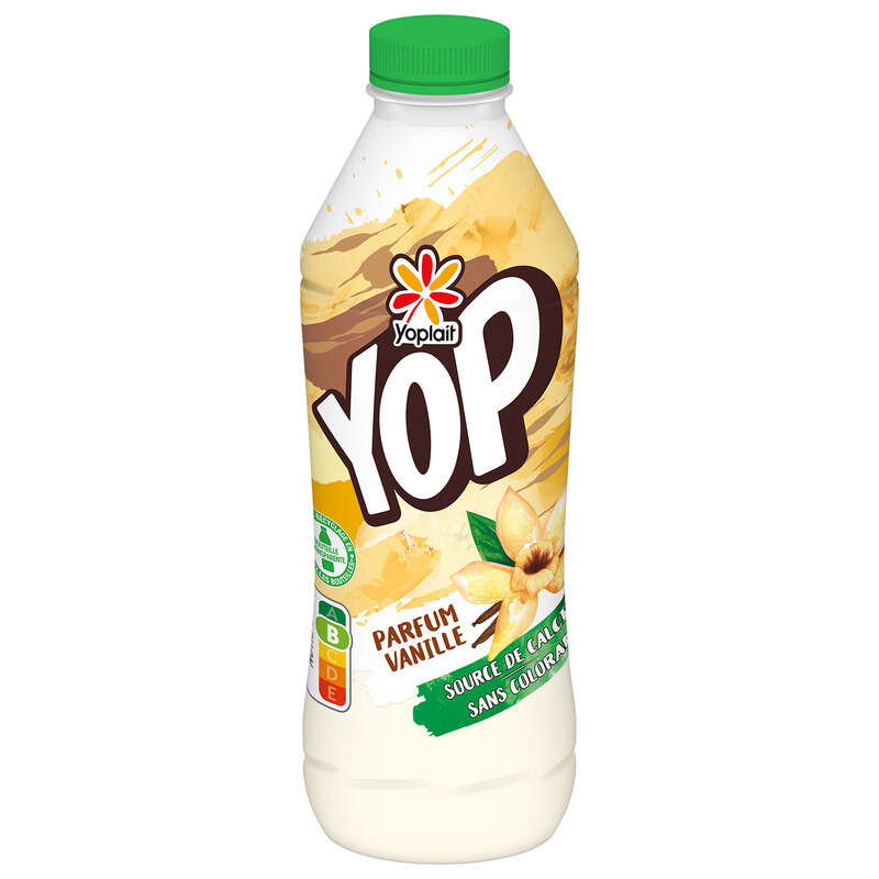 Yoplait Yop Yaourt à Boire Parfum Vanille Bouteille 825g