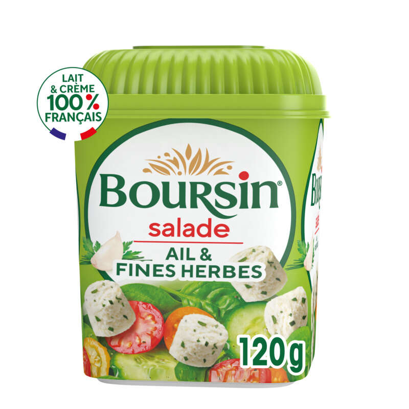 Boursin Salade & Apéritif Fromage Ail & Fines Herbes 120g Boursin Salade & Apéritif Fromage Ail & Fines Herbes 120g
