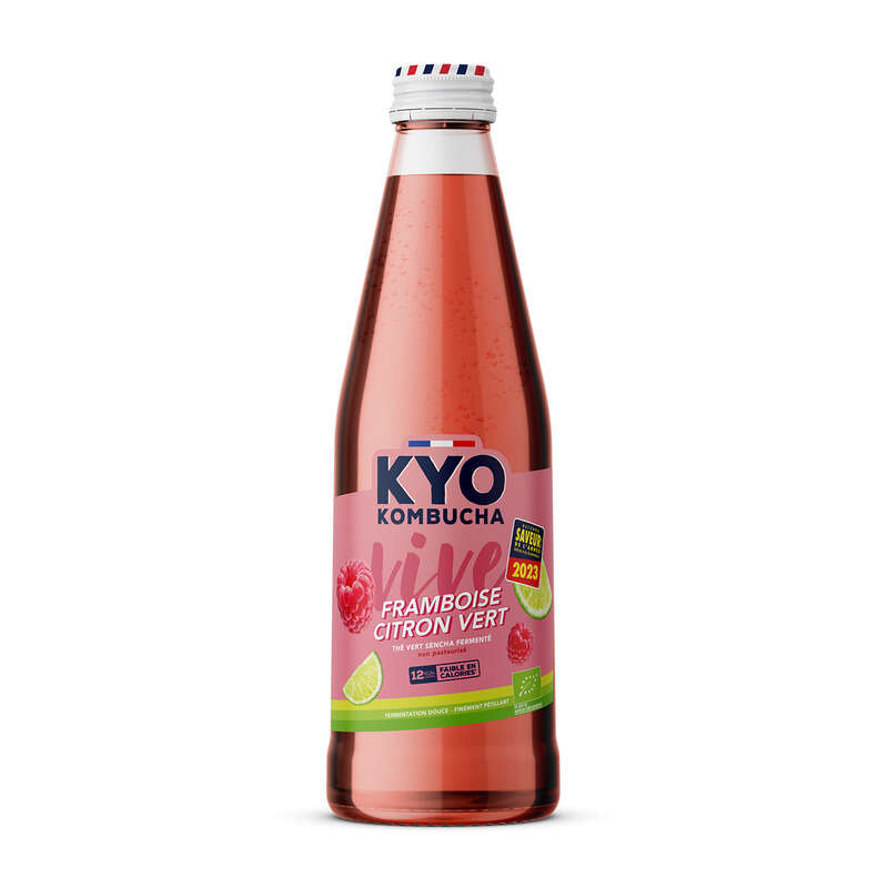 Kyo kombucha Bio framboise citron vert 50cl Kyo kombucha Bio framboise citron vert 50cl