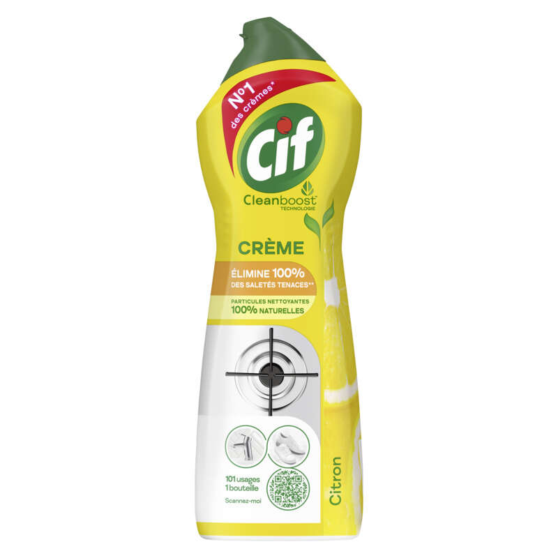 Cif Cleanboost Technologie Crème À Récurer Citron 750ml Cif Cleanboost Technologie Crème À Récurer Citron 750ml