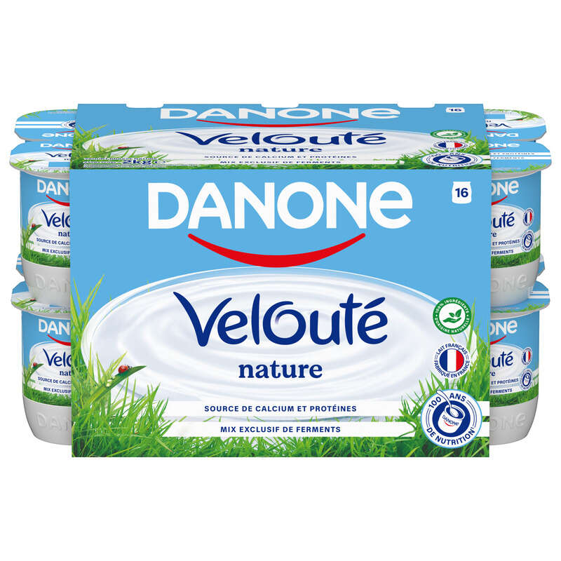 Danone Velouté Yaourt Brassé nature 16x125g Danone Velouté Yaourt Brassé nature 16x125g