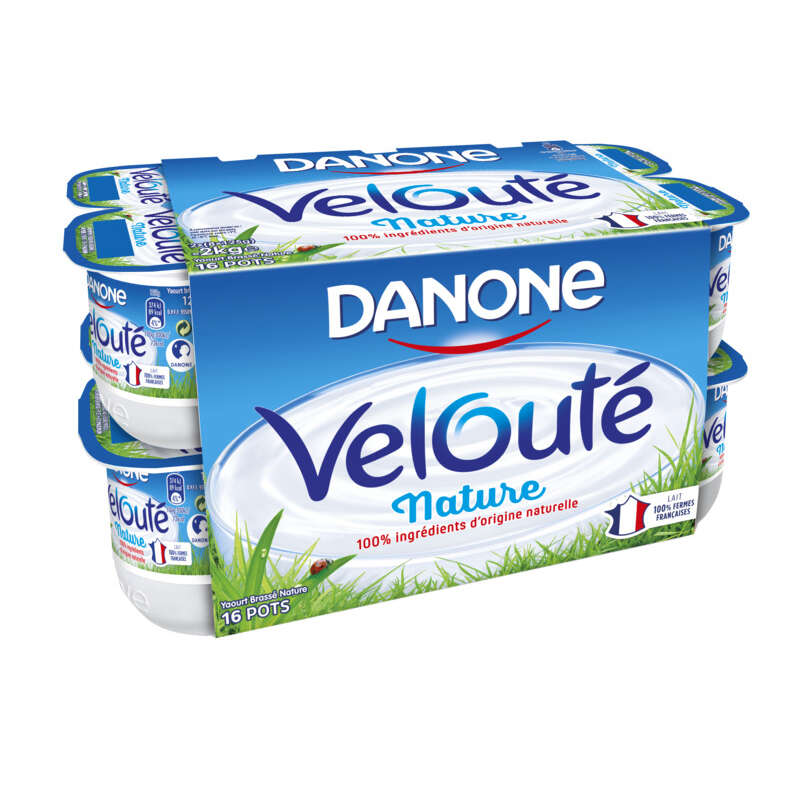 Danone Velouté Yaourt Brassé nature 16x125g