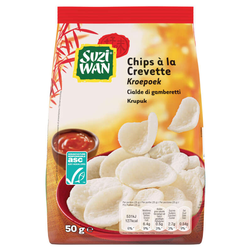 Suzi Wan Chips à la crevette 50g