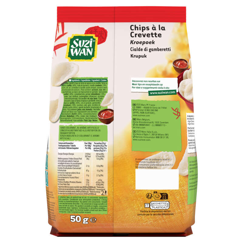 Suzi Wan Chips à la crevette 50g