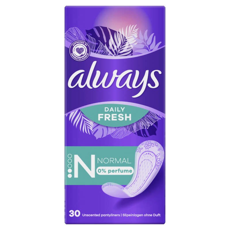 Always daily fresh normal, 0% de parfum 30 unités Always daily fresh normal, 0% de parfum 30 unités