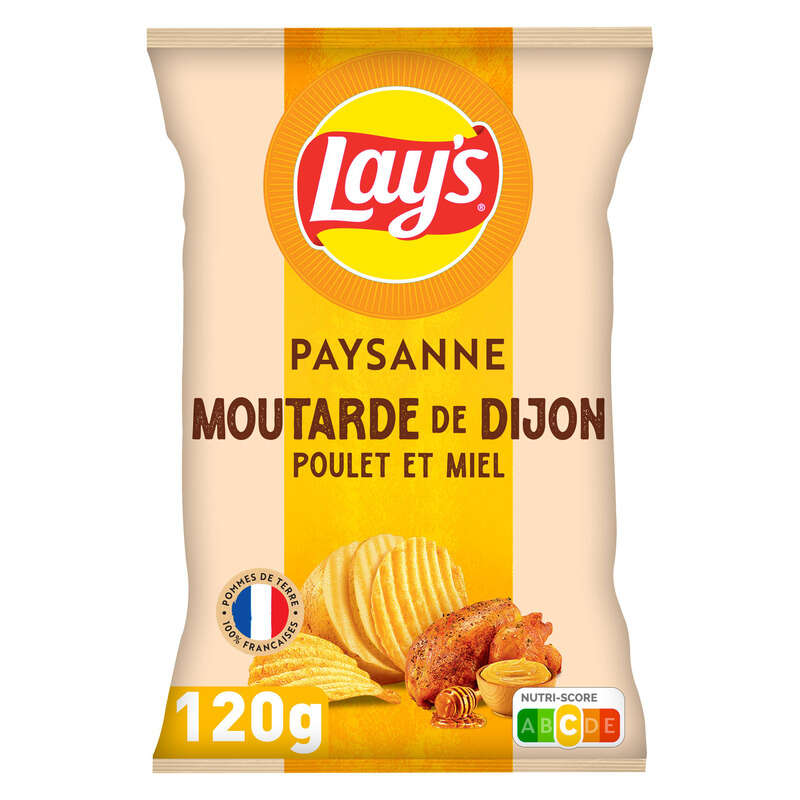 Lay's Chips Paysanne moutarde poulet miel 120g Lay's Chips Paysanne moutarde poulet miel 120g