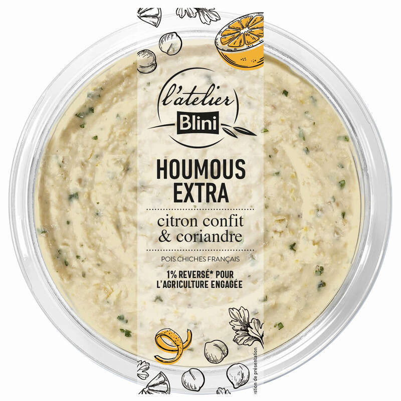 L'Atelier Blini Houmous Au Citron Confit 175g L'Atelier Blini Houmous Au Citron Confit 175g