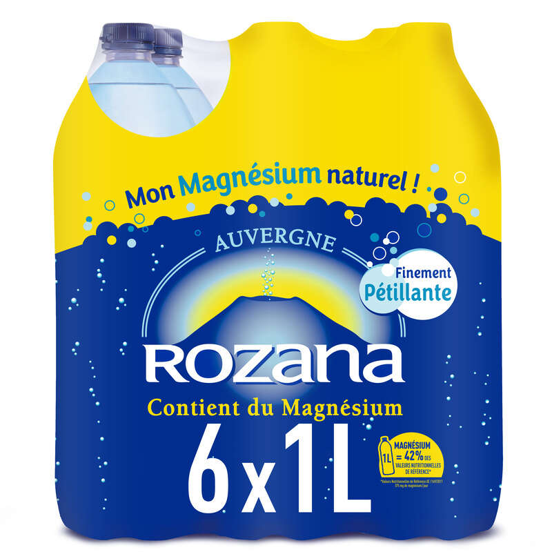 Rozana Eau minérale gazeuse le pack de 6x1L Rozana Eau minérale gazeuse le pack de 6x1L