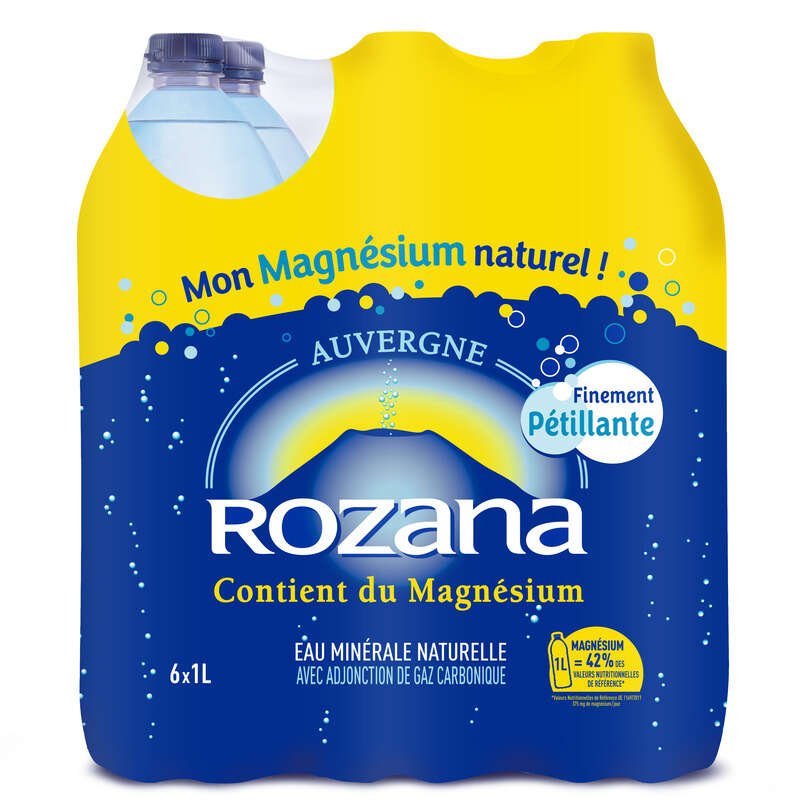 Rozana Eau minérale gazeuse le pack de 6x1L
