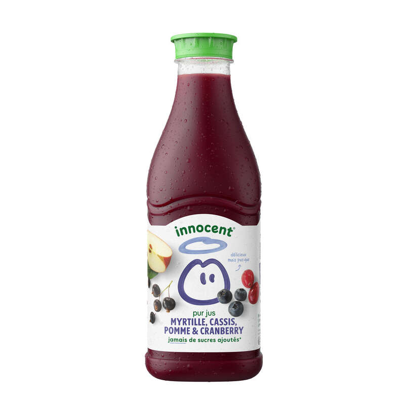 Innocent Jus Myrtille cassis pomme cranberry la bouteille de 90cl Innocent Jus Myrtille cassis pomme cranberry la bouteille de 90cl