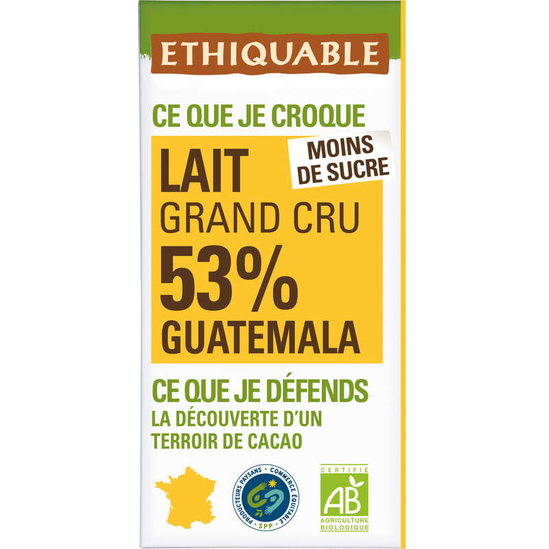 Ethiquable Chocolat Au Lait 53% Bio 100g Ethiquable Chocolat Au Lait 53% Bio 100g