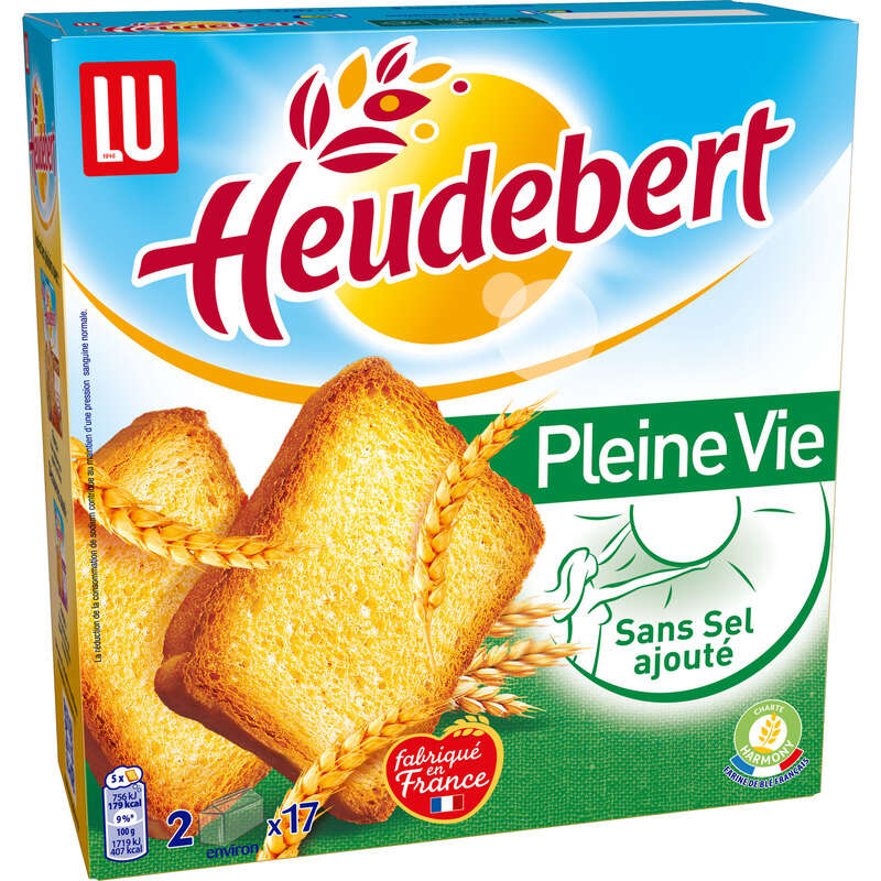 Lu Heudebert Pleine Vie Biscottes Sans Sel 300g Lu Heudebert Pleine Vie Biscottes Sans Sel 300g