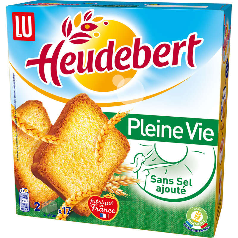 Lu Heudebert Pleine Vie Biscottes Sans Sel 300g
