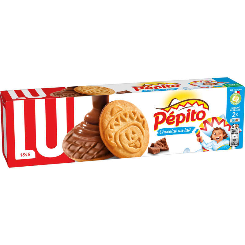 Lu Pepito Biscuits nappés au Chocolat au Lait 192g Lu Pepito Biscuits nappés au Chocolat au Lait 192g