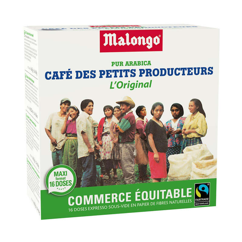 Malongo Café des Petits Producteurs Maxi Format 16 doses 104g Malongo Café des Petits Producteurs Maxi Format 16 doses 104g