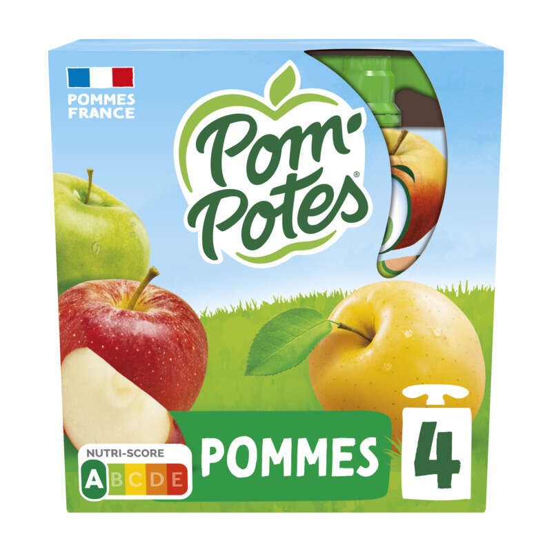 Pom'potes Compote Pomme Nature 4x90g Pom'potes Compote Pomme Nature 4x90g
