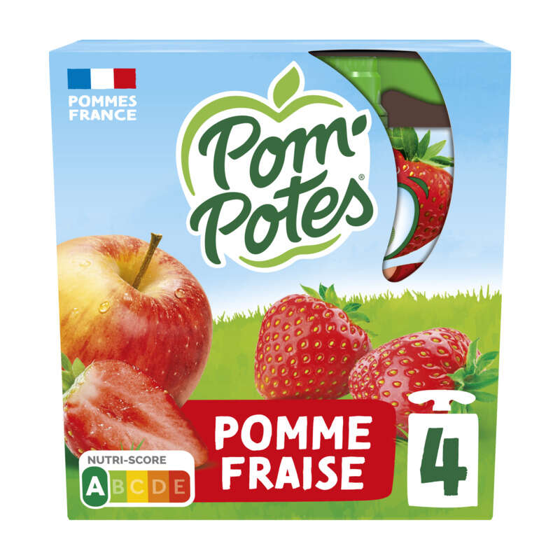 Pom'potes Pomme Fraise 4x90g Pom'potes Pomme Fraise 4x90g