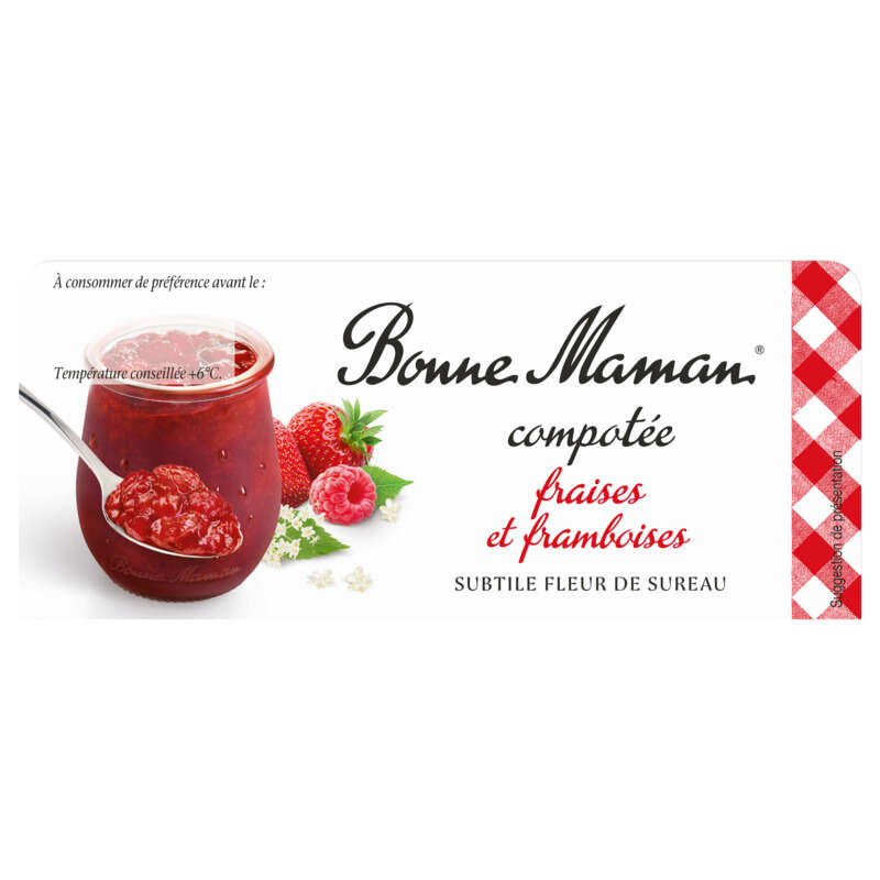 Bonne Maman Compotée fraises et framboises 2x130g