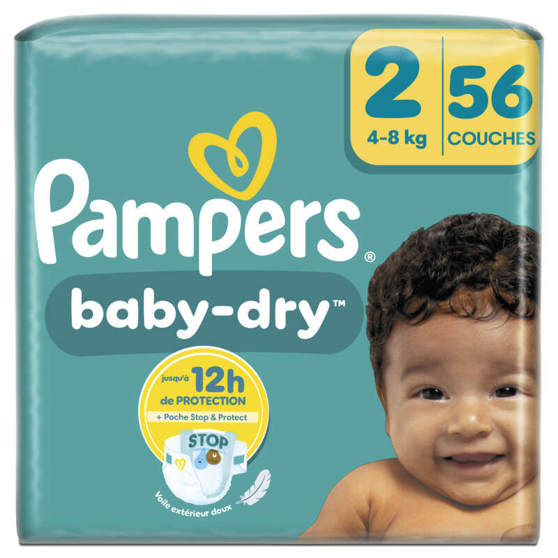 Pampers Couches, Baby-Dry Taille 2 x56 Pampers Couches, Baby-Dry Taille 2 x56