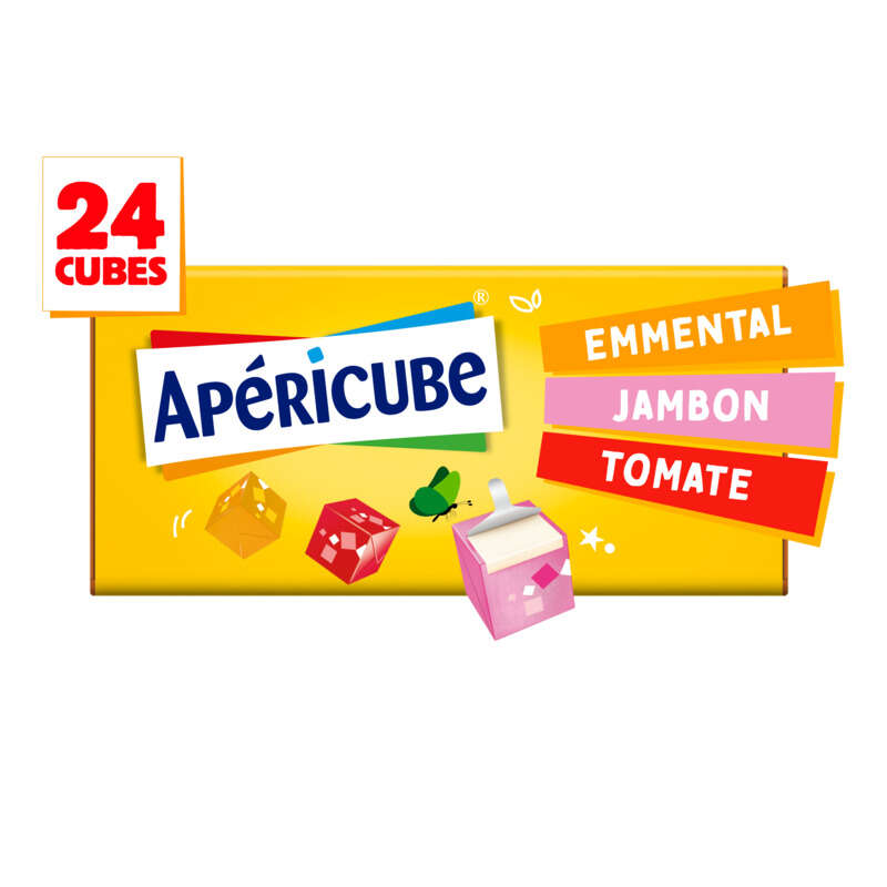 Apéricube fromage fondu apéritif panier de campagne 24 cubes 125g Apéricube fromage fondu apéritif panier de campagne 24 cubes 125g